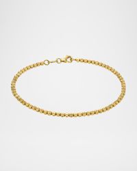 14k Gold Diamond-Cut Bead Bracelet