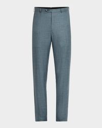 Men's Tigullio Flat-Front Twill Trousers