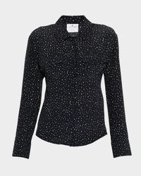 2-Pocket Medusa Crepe Button-Down Shirt