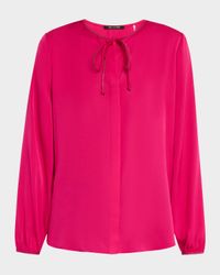 Eliza Chain-Trim Silk Blouse
