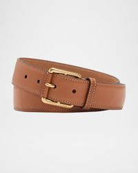 Men's Roller-Buckle Leather Belt, 35mm