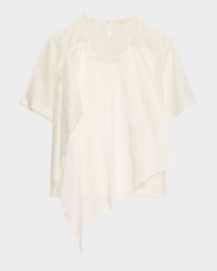 Shantung And Crinkled Satin T-Shirt