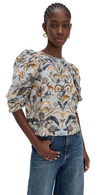 FARM Rio Snake Garden Blue 3D Blouse Snake Garden Blue L