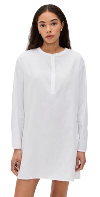 Leset Yoko Long Sleeve Mini Dress White L