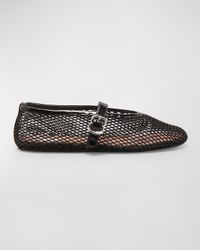 Mesh Mary Jane Ballerina Flats