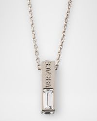 Men's Geometric Crystal Pendant Necklace