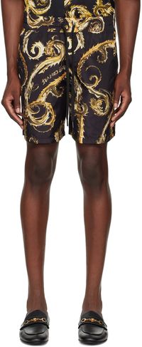 Versace Jeans Couture Black Chromo Couture Shorts