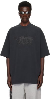 VETEMENTS Black Drip Metal T-shirt