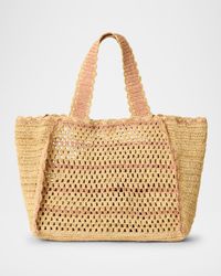 Tulay East-West Raffia Tote Bag