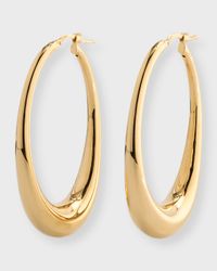 Golden Dreams 18K Yellow Gold Oval Hoop Earrings