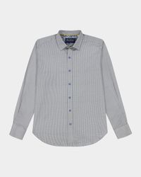 Men's Caveda Micro-Geometric Stretch Sport Shirt