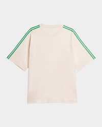 x Wales Bonner Men's Trefoil 3-Stripe Crewneck T-Shirt