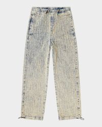 Men's D-Martial Relaxed-Fit Jacquard Denim Jeans