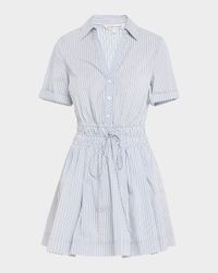 Susan Stripe Short-Sleeve Mini Dress
