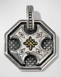 Men's Axel Sterling Silver & Bronze Octagonal Pendant