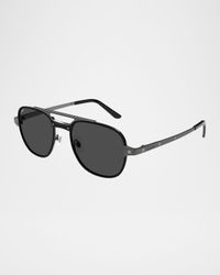 Men's CT0477SM Metal Aviator Sunglasses