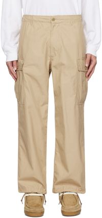 BEAMS PLUS Pantalon cargo beige à six poches