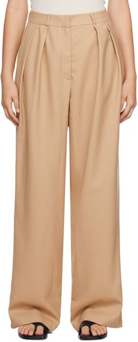 The Frankie Shop Tan Tansy Trousers