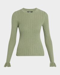 Ophelia Pointelle-Knit Top