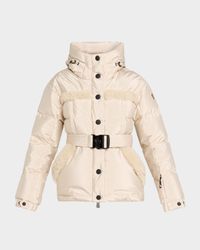 Mondim Metallic Shearling-Trimmed Hooded Down Ski Jacket