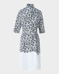 Daisy-Print Cotton Poplin Belted Shirtdress