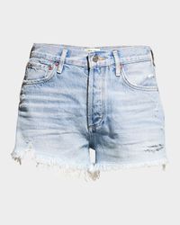Parker Vintage Frayed-Hem Denim Shorts