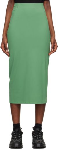 POST ARCHIVE FACTION (PAF) Green Zip Midi Skirt
