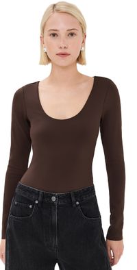 Good American Scuba Scoop Thong Bodysuit Bark003 XL