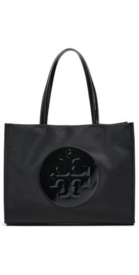 Tory Burch Ella Patent Small Tote Black One Size