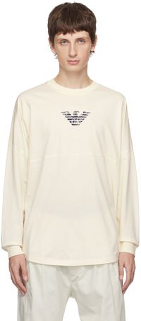 Emporio Armani Beige Drop Shoulder Long Sleeve T-Shirt