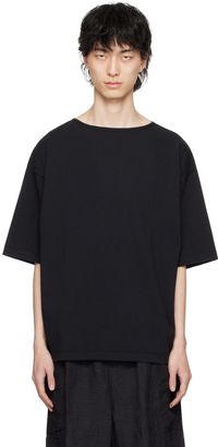 YLÈVE Black Dropped Shoulder T-Shirt