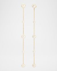 14K Yellow Gold Akoya Pearl Earrings, 3-5mm
