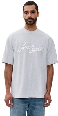 Acne Studios Exford Tourist Logo Tee Pale Grey Melange XXL