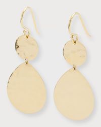 Snowman Crinkle Earrings in 18K Gold