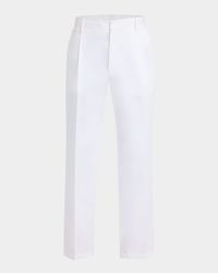 Men's Single-Pleat Stretch Cotton Pants