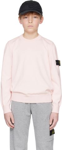 Stone Island Junior Kids Pink Patch Sweater