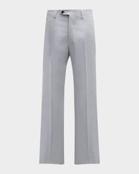 Men's Straight Cotton Twill Trousers
