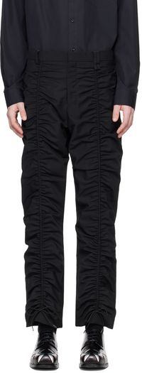 Simone Rocha Pantalon noir à effet ruché