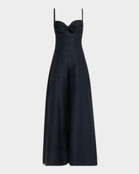 Lindsay Twisted Bustier Wide-Leg Jumpsuit