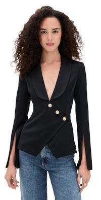 alice + olivia The Sculpt Blazer Black 8