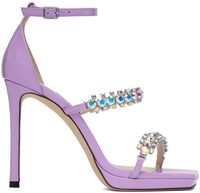Jimmy Choo Purple Bing 100 Heeled Sandals