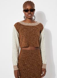 Rita Row - Pull court droit - Taille M - Bleu