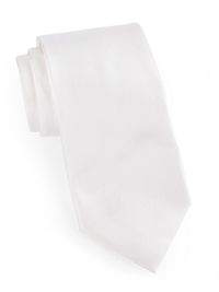Men's Silk Evening Tie - White