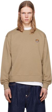 Kenzo Tan Kenzo Paris 'KENZO Happy Tiger' Embroidered Sweatshirt