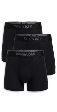 Tommy John Second Skin 4 Trunks 3 Pack Black XL