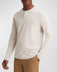Men's Sueded Jersey Henley Shirt