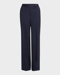 Wide-Leg Wool Trousers