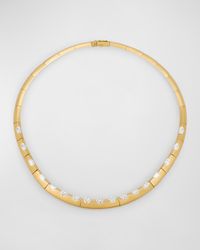 18K Yellow Gold Me Necklace with Oval White Diamonds
