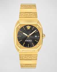 Men's Antares IP Yellow Gold Bracelet Watch, 44x41.5mm