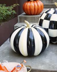 Courtly Stripe Outdoor Pumpkin